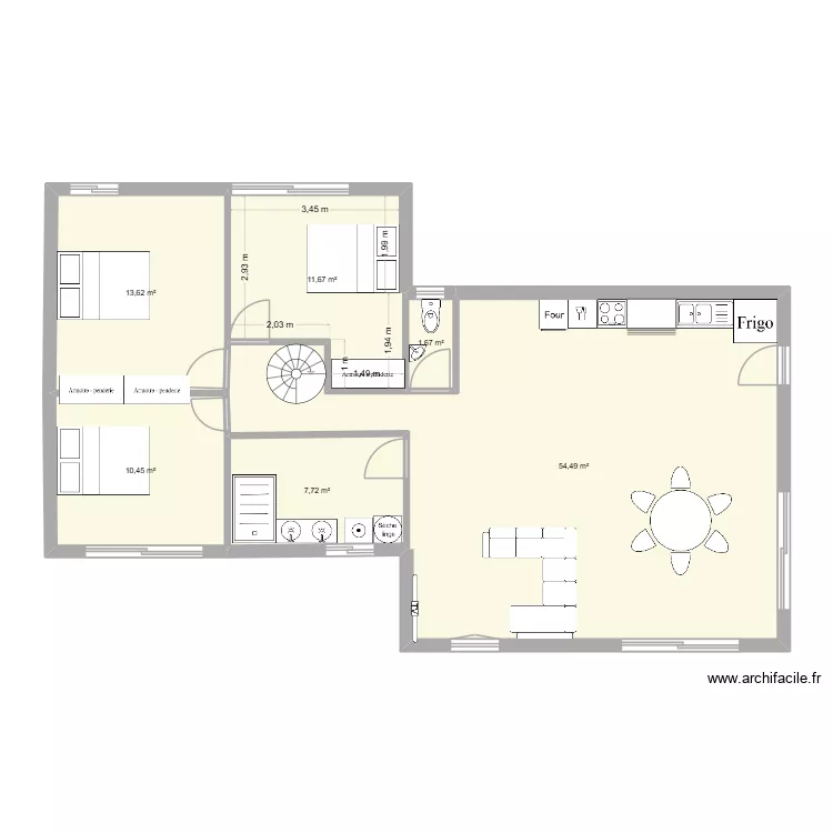 maison 9/10. Plan de 