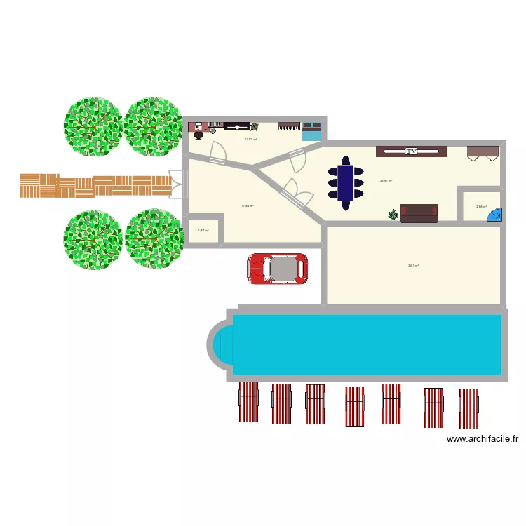 toto. Plan de 6  et 104 m²