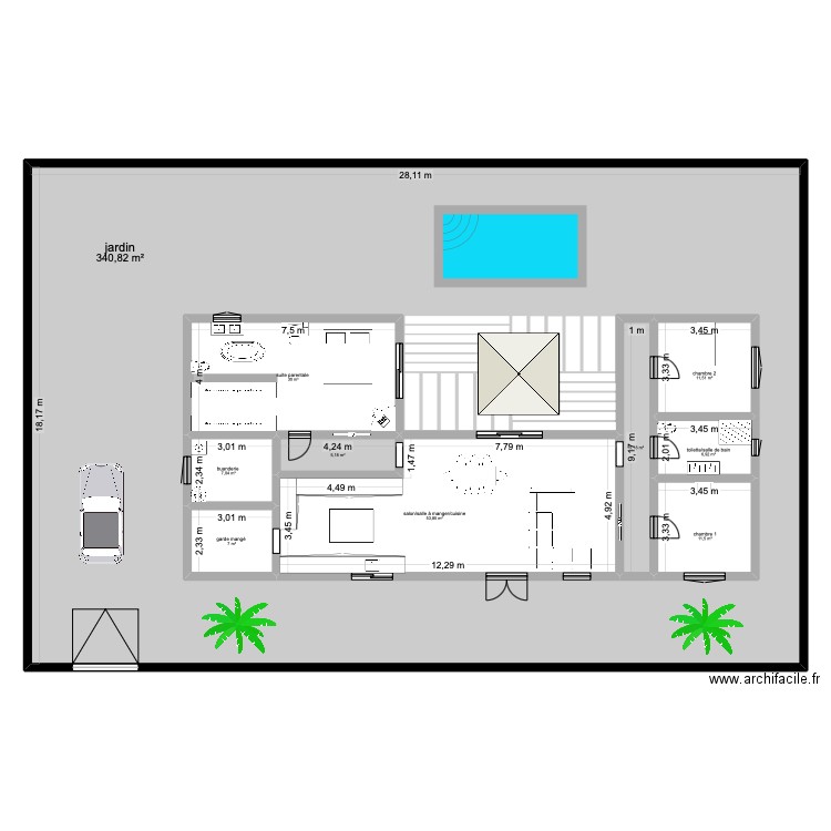 plan maison. Plan de 10 pièces et 653 m2