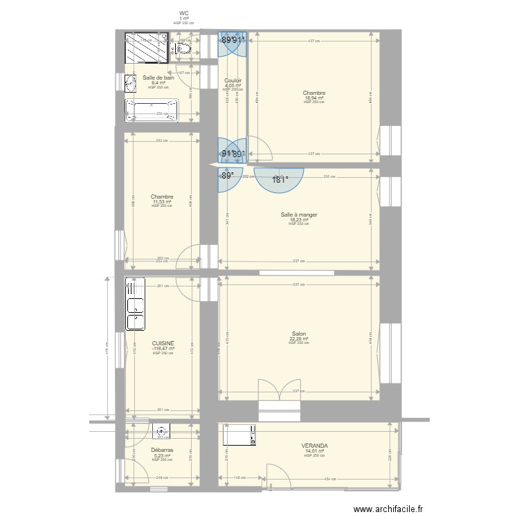 BERNOUIL. Plan de 10 pièces et 113 m2