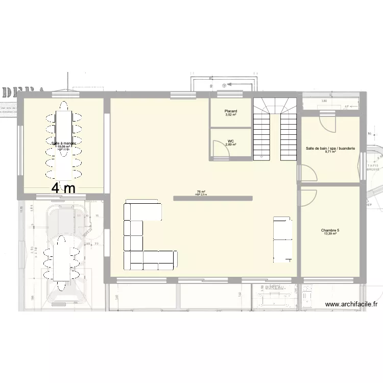 Gaillands tous les &eacute;tages bis. Plan de 29  et 419 m²