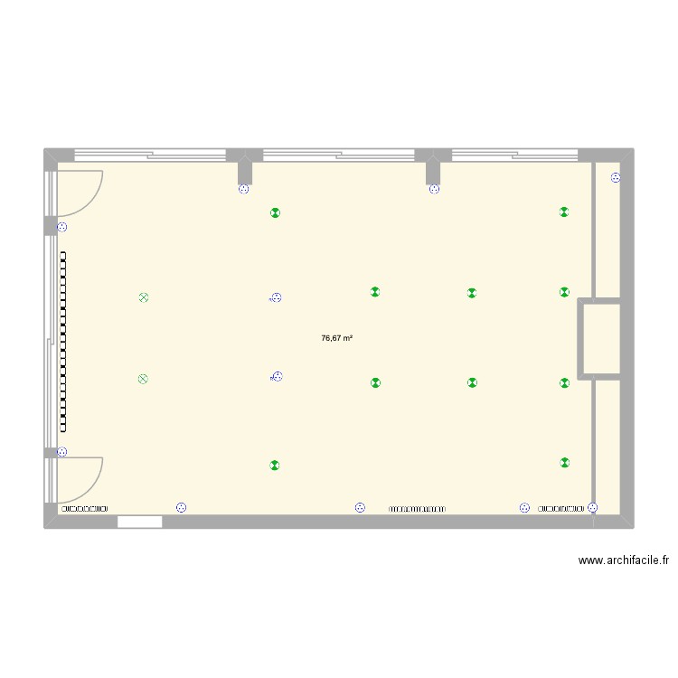 Living Hardelot. Plan de 1 pièce et 77 m2