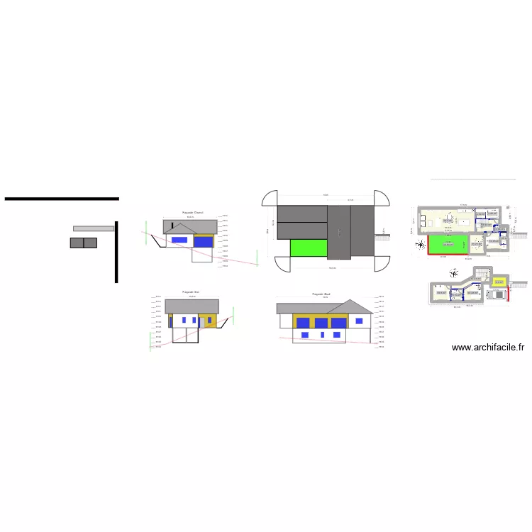 Autrans V5 bis. Plan de 14  et 171 m²