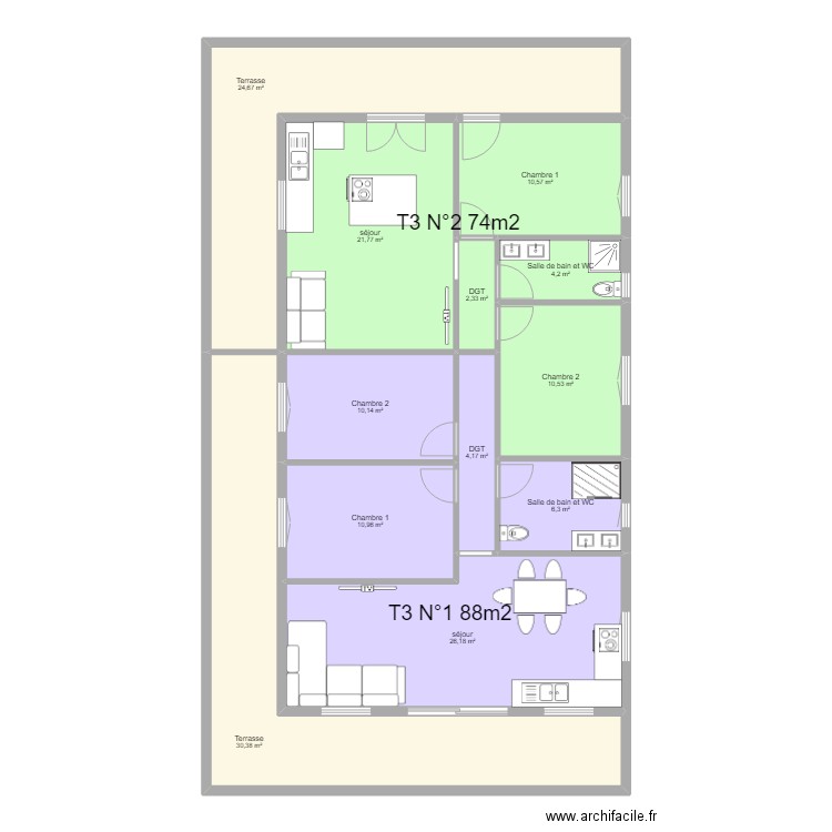 PROJET ST JOSEPH RDC PROJET. Plan de 12 pièces et 162 m2