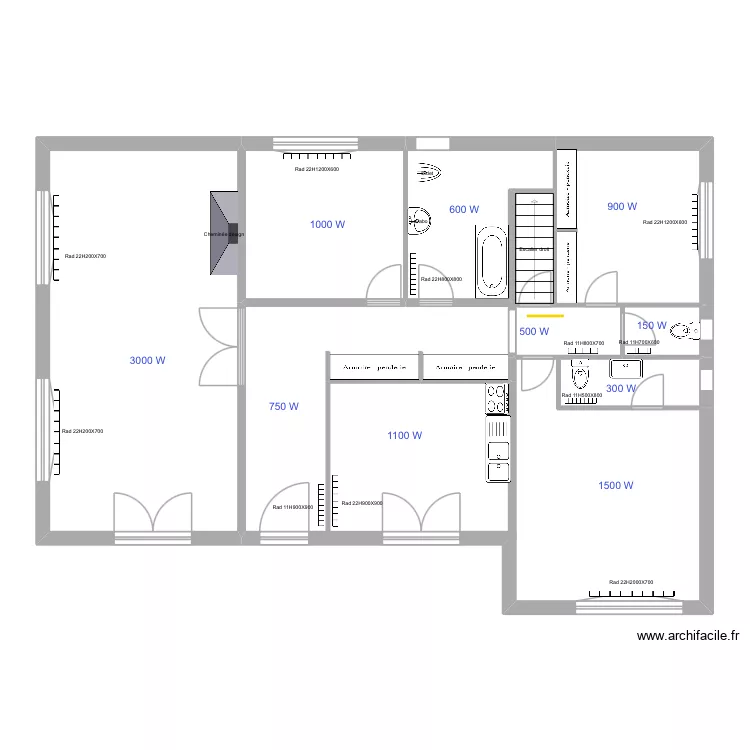 Laurain. Plan de 12  et 177 m²