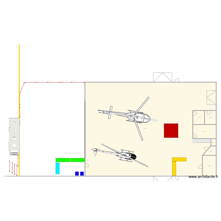Hangar Principal - Attitude H.. Plan de 7 pièces et 556 m2