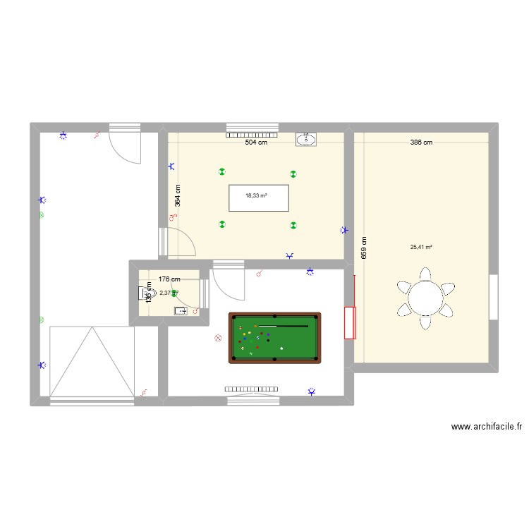 Transformation. Plan de 0 pièce et 0 m2