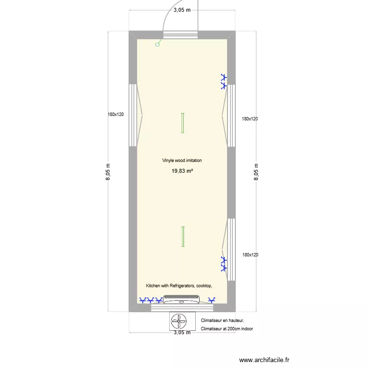 800x300 Sense ingenering. Plan de 1  et 20 m²