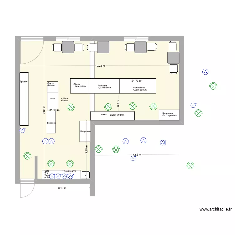 Patisserie. 4. Plan de 