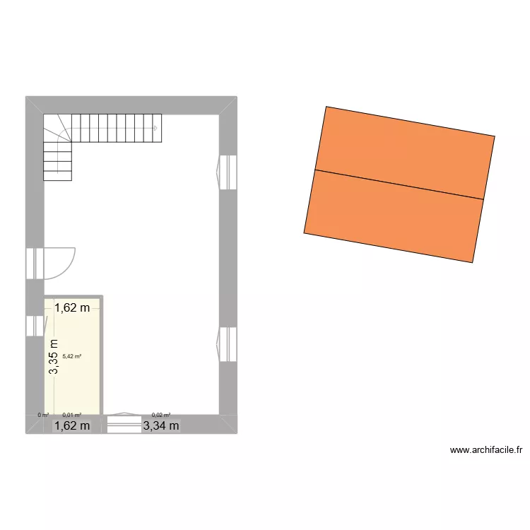 monteils 1. Plan de 4  et 5 m²