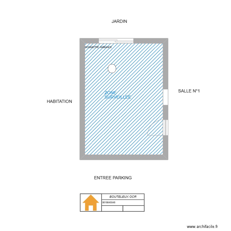 SALLE 2 DR LE GALL. Plan de 1 pièce et 23 m2