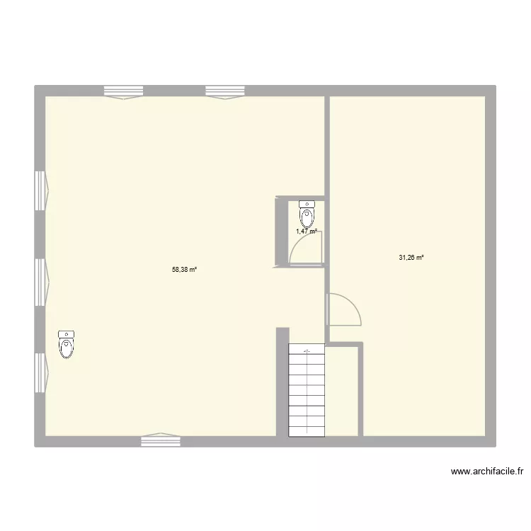 Libos etage 1. Plan de 3 et 91 m² Libos etage 1. Plan de 3 et 91 m²