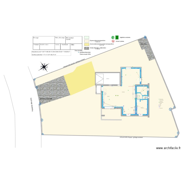 Electricité. Plan de 10 pièces et 805 m2