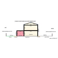 DP 3 PLAN DE COUPE NORD-SUD apr&egrave;s modificatif