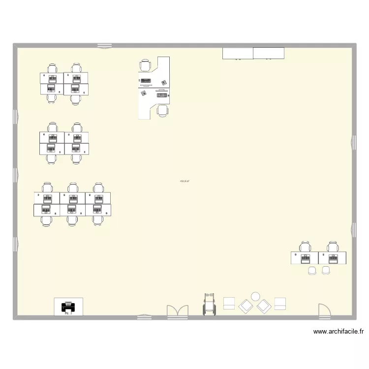 plan. Plan de 1  et 405 m²