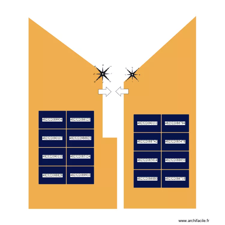 CALEPINAGE M. CORONA. Plan de 