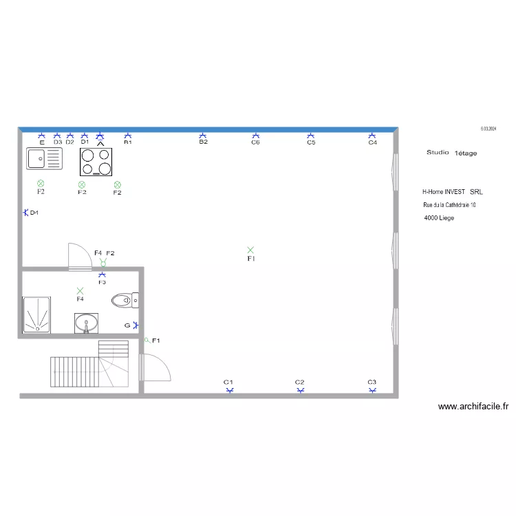 cathedrale 10 studio. Plan de cathedrale 10 studio. Plan de