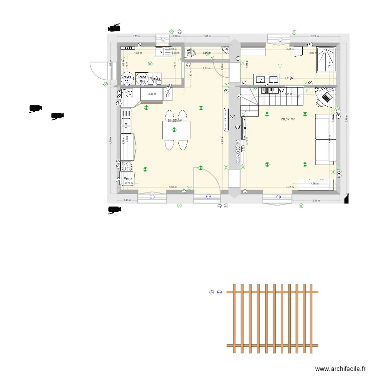 Antoine 3. Plan de 2 pièces et 60 m2