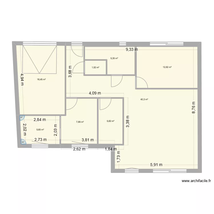 pornic3. Plan de 9  et 217 m²