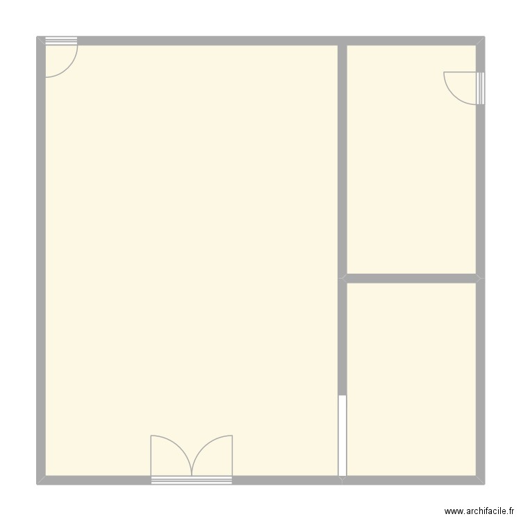 AMPHI. Plan de 2 pièces et 110 m2