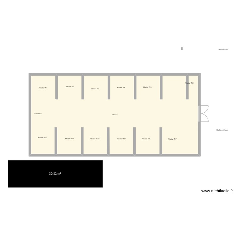 CAFE VISION LTS 24 campsas. Plan de 1 pièce et 195 m2