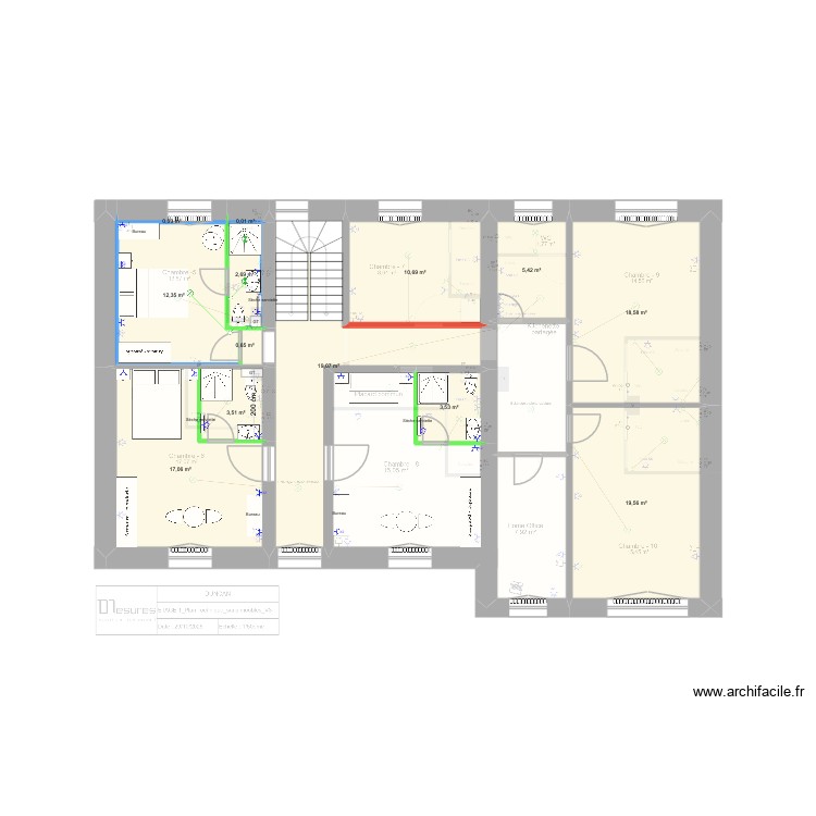 1er &eacute;tage Audun. Plan de 0 pièce et 0 m2
