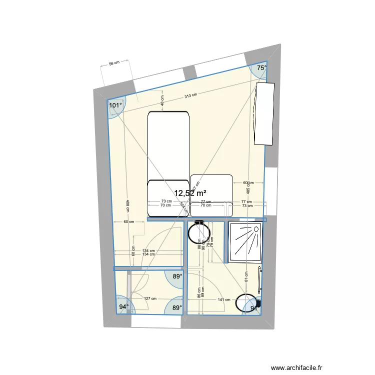 JCC_Chambre d'amis_Cabnt Sophro. Plan de 