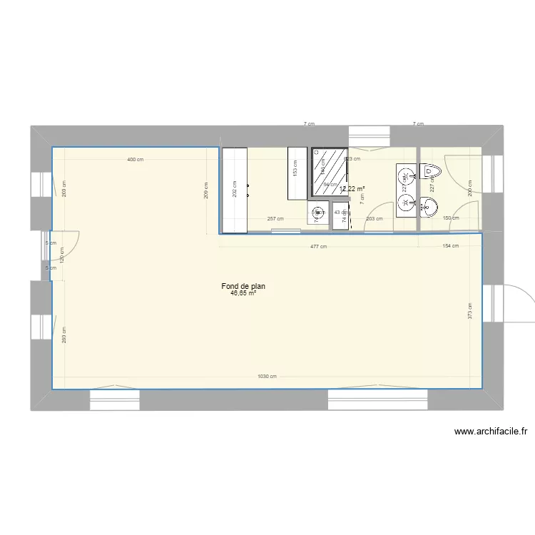 Fond de plan  10.30 x 5.80. Plan de 