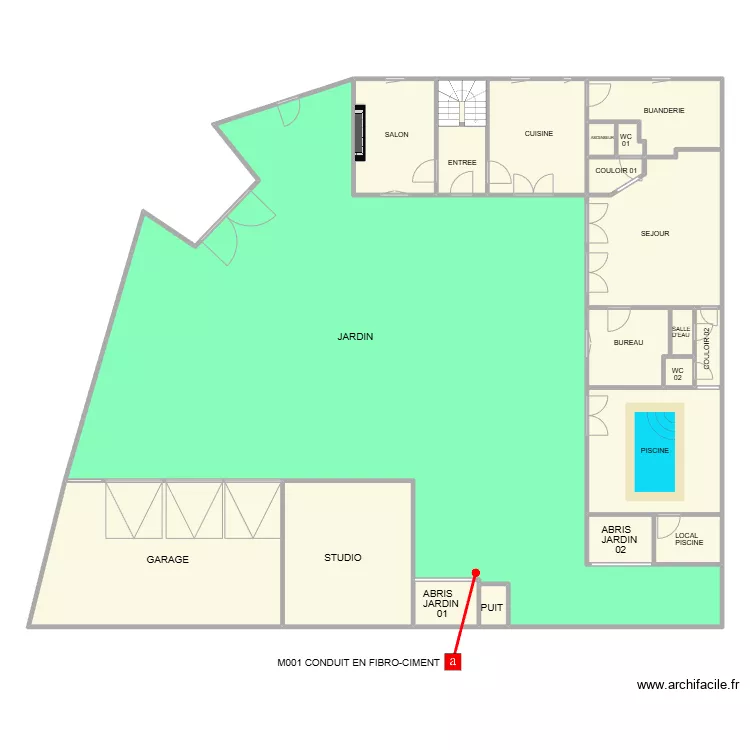 PLAN RDC MAISON ST VICTOR PLUS EXT. Plan de 