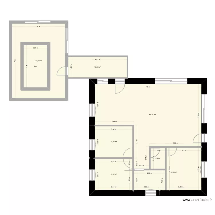 lgsa1. Plan de 8  et 152 m²