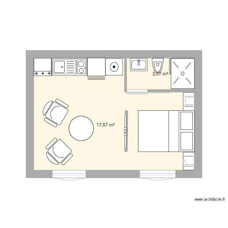 studio chalet . Plan de 0 pièce et 0 m2