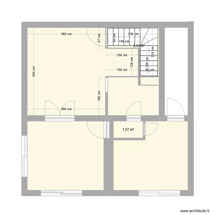 1er porticcio. Plan de 