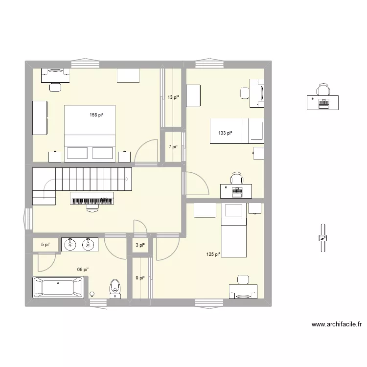 FG-52B2. Plan de 10  et 61 m²