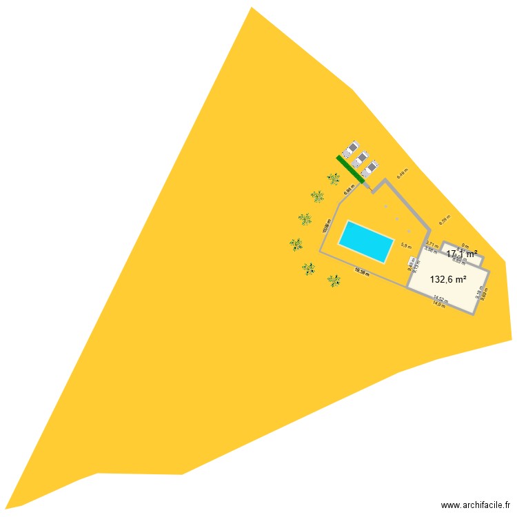 MAISON 4. Plan de 2 pièces et 150 m2