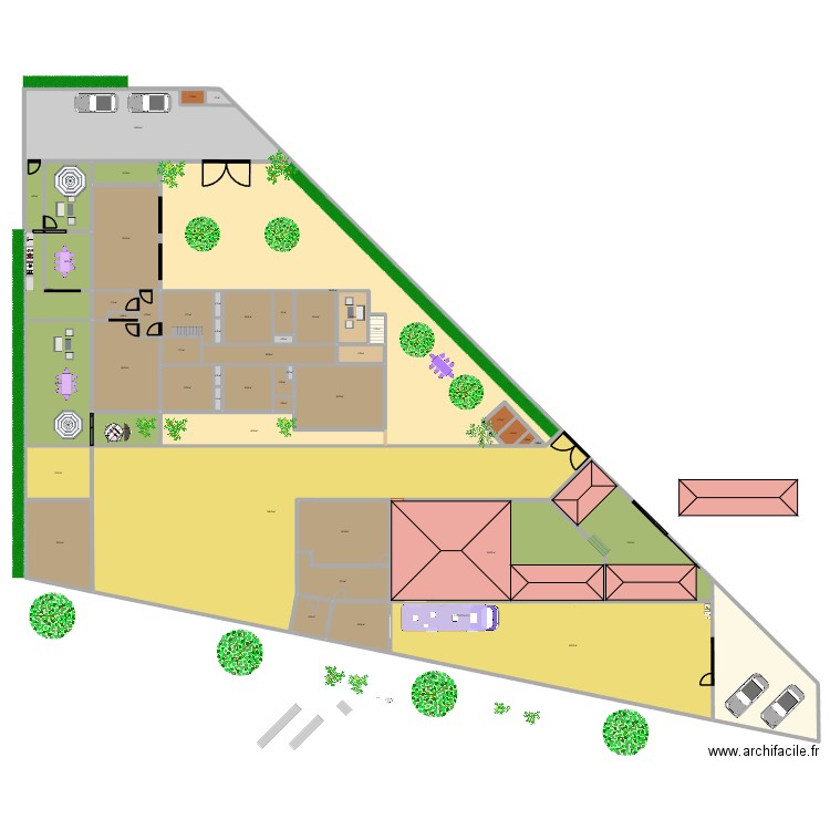 FOODTRUCK 0212B. Plan de 52 pièces et 1895 m2