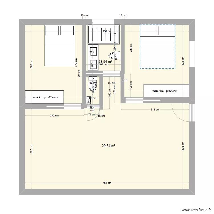 Maison jardin 2. Plan de 