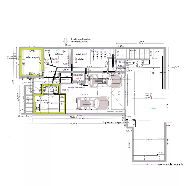 plomberie sous sol EU. Plan de 11 et 61 m² plomberie sous sol EU. Plan de 11 et 61 m²