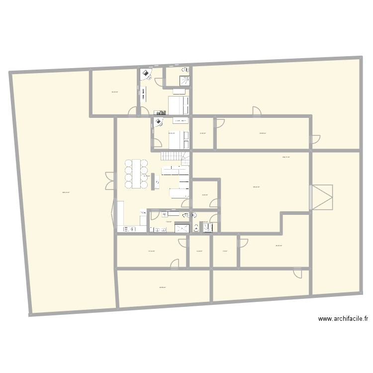 maison. Plan de 16 pièces et 711 m2