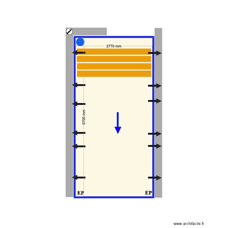 José manuel Colaço. Plan de 1 pièce et 16 m2