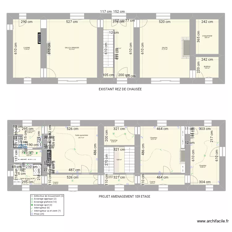 PRESBYTERE 1er etage Projet travaux. Plan de PRESBYTERE 1er etage Projet travaux. Plan de