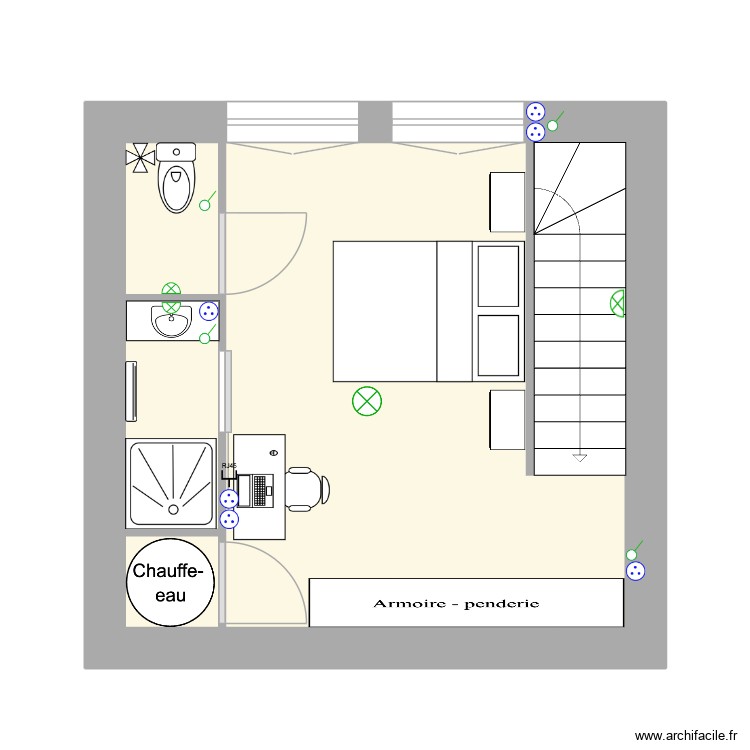 &eacute;tage maison. Plan de 0 pièce et 0 m2