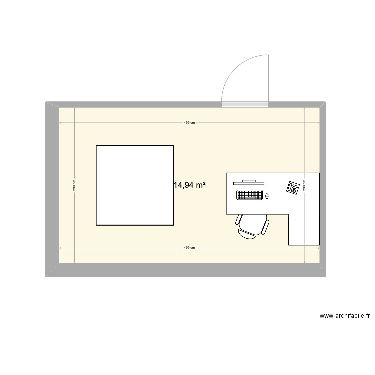 bureau. Plan de 0 pièce et 0 m2