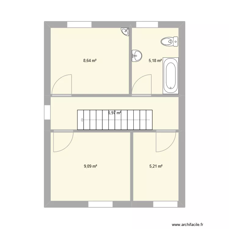 étage. Plan de 5 Pièces et 35 m² étage. Plan de 5 Pièces et 35 m²