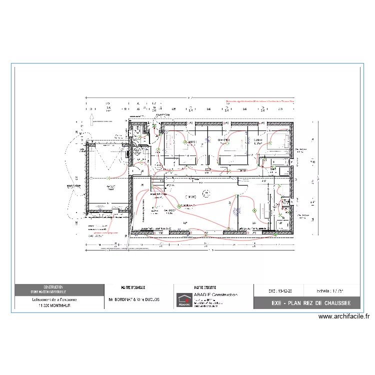 DUCLOS ABADIE. Plan de 