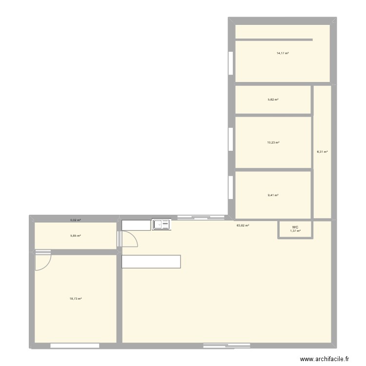 maison. Plan de 10 pièces et 169 m2