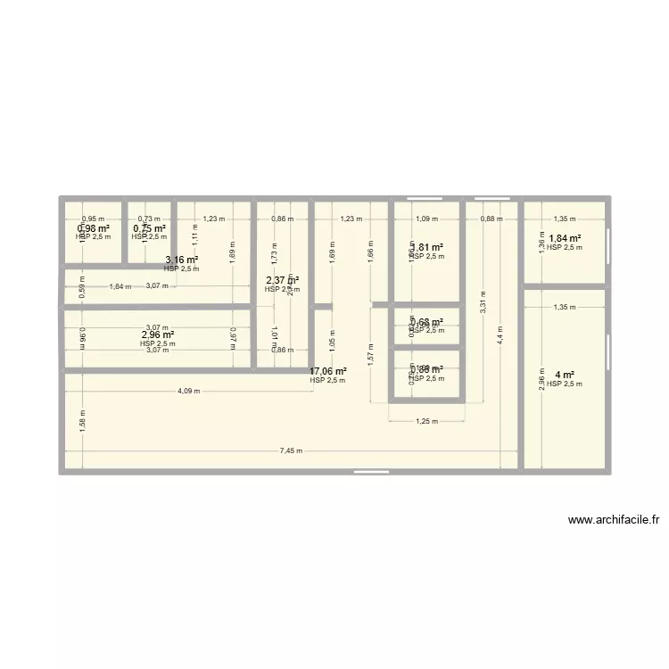 komo14. Plan de 13  et 40 m²