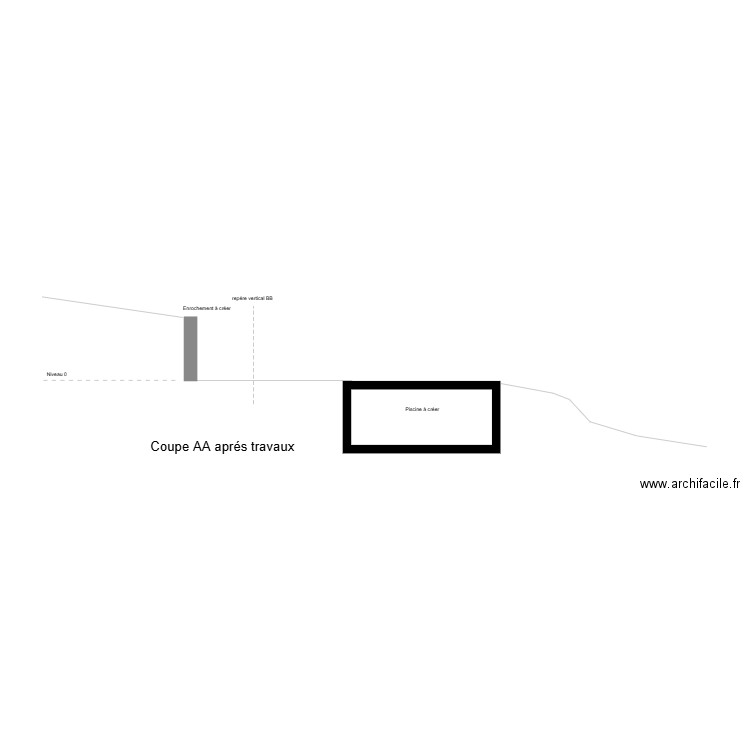 plan de coupe aprés travaux. Plan de 0 pièce et 0 m2
