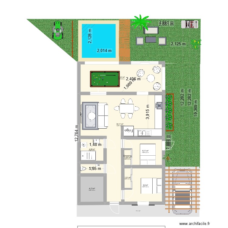 ayguade renovation base. Plan de 9 pièces et 80 m2