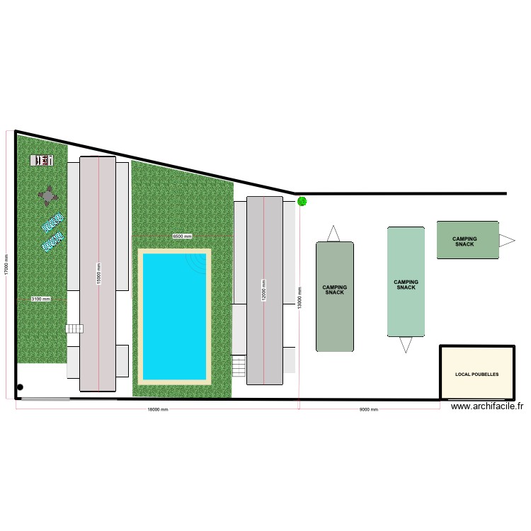 caravane. Plan de 0 pièce et 0 m2