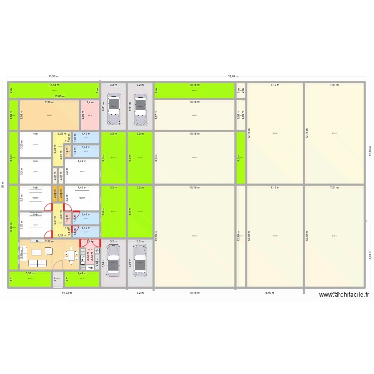 Plan Dabou Cote Ecole Jacq. Plan de 55 pièces et 1093 m2